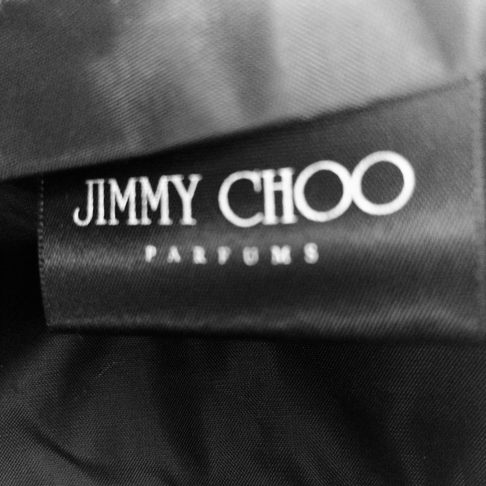 Jimmy Choo Parfume Black Faux Leather Tote with Silver Straps - Picture 6 of 10